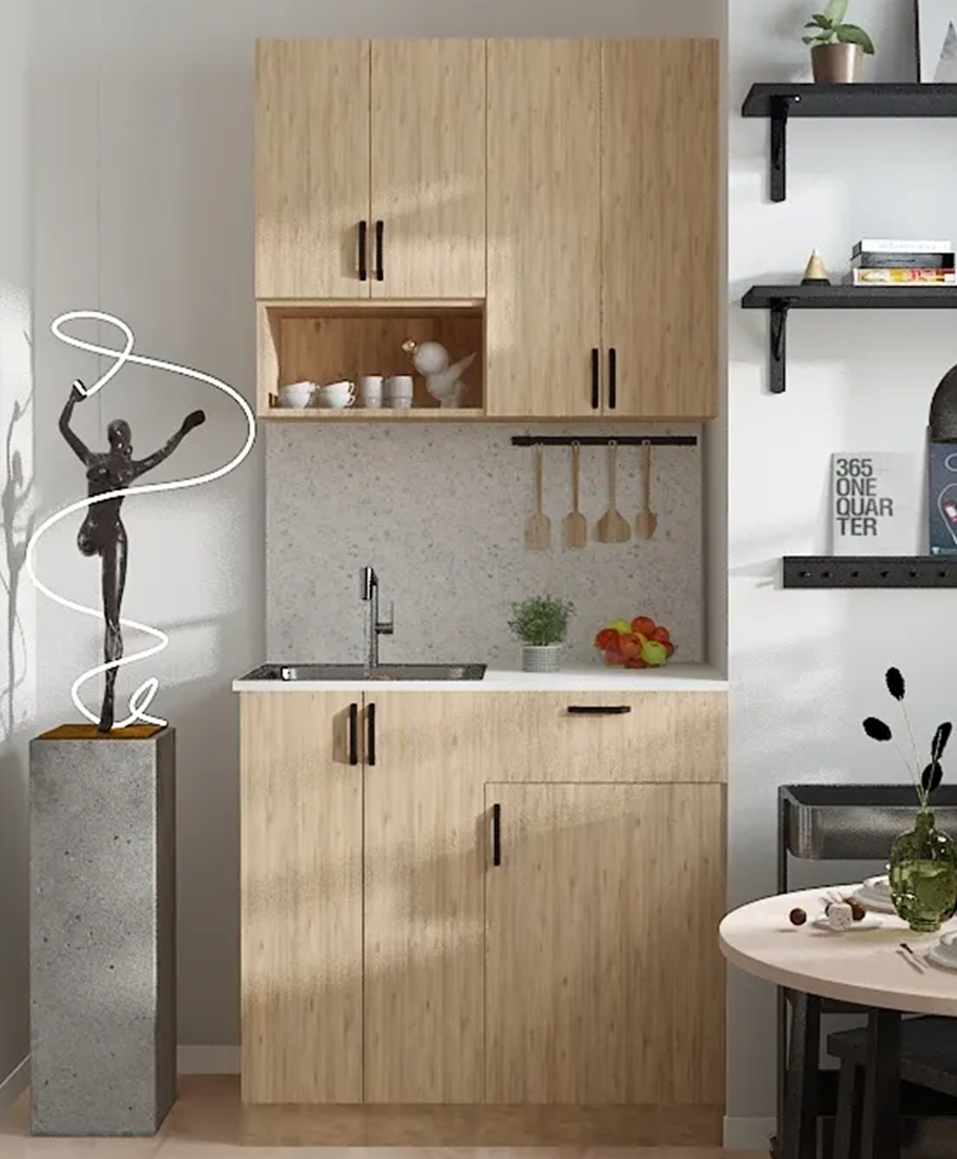 Ahşap Gövde -Mutfak Dolabı Alt -Üst Modül resmi