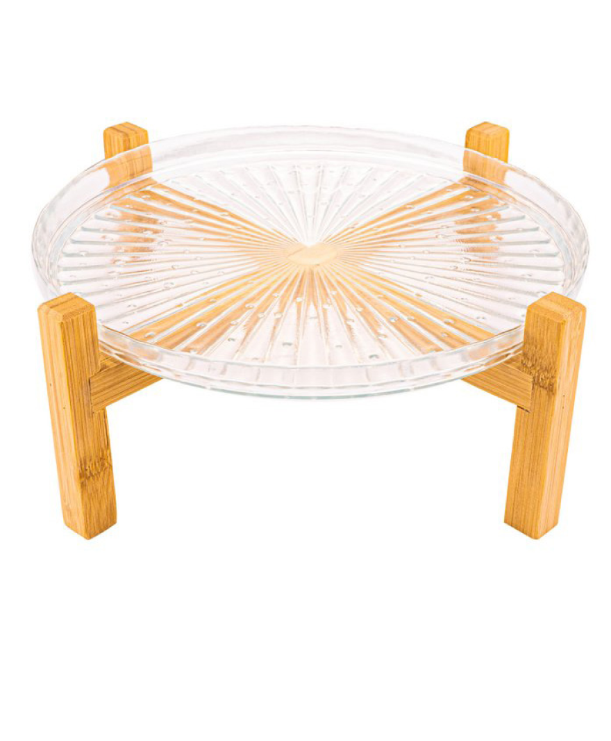 Fano Ayaklı Sunum Desenli 28 cm  resmi