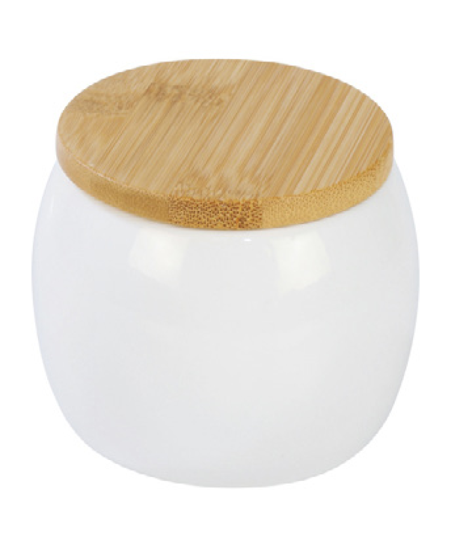 Simple    Bambu Kapaklı Porselen Kavanoz resmi