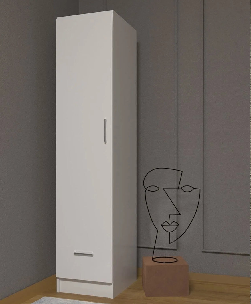 Tek Kapaklı Tek Çekmeceli Dolap resmi