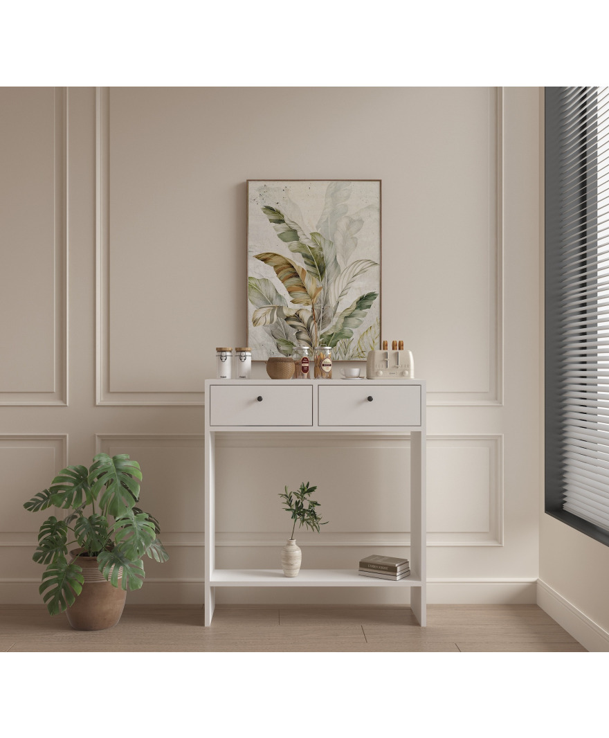 Kahve Köşesi & Dresuar Petek Üstü Beyaz resmi