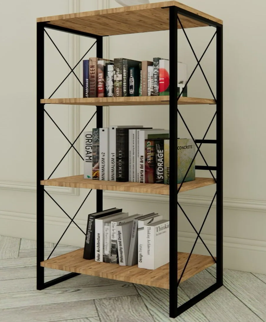 Kitaplık Metal Kitaplık Dekoratif Kitaplık Perforje Kitaplık resmi