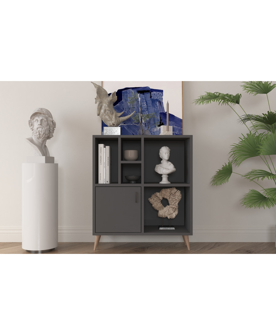 Antrasit Çok Amaçlı Dolap resmi