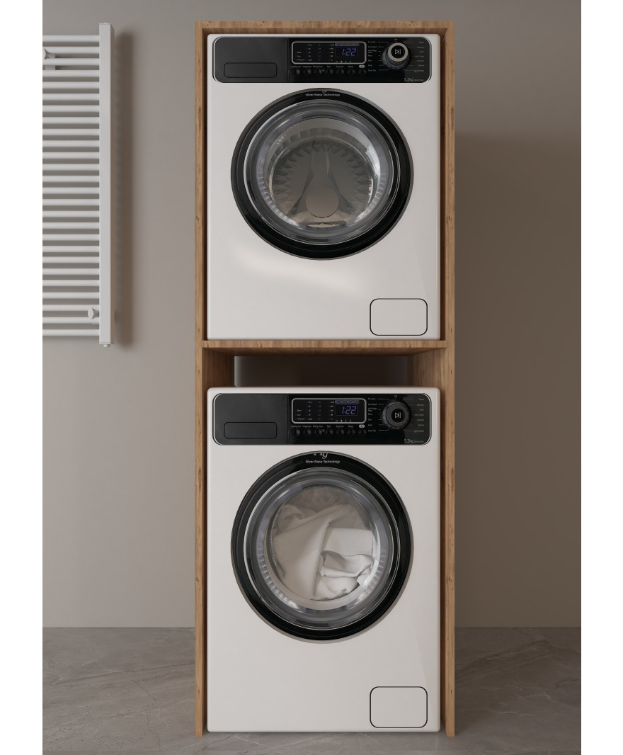 Safir Meşe Çekmecesiz Çamaşır Makinesi Dolabı  resmi