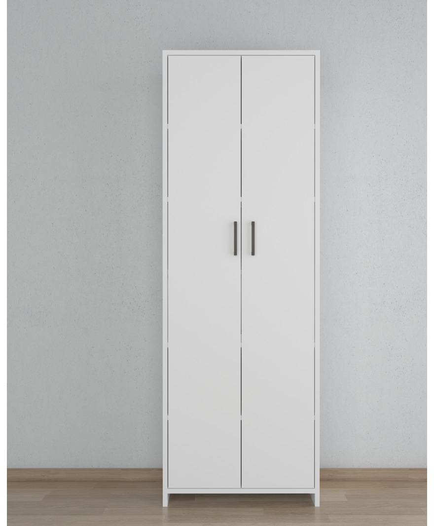 Beyaz 2 Kapaklı Raflı Gardırop resmi