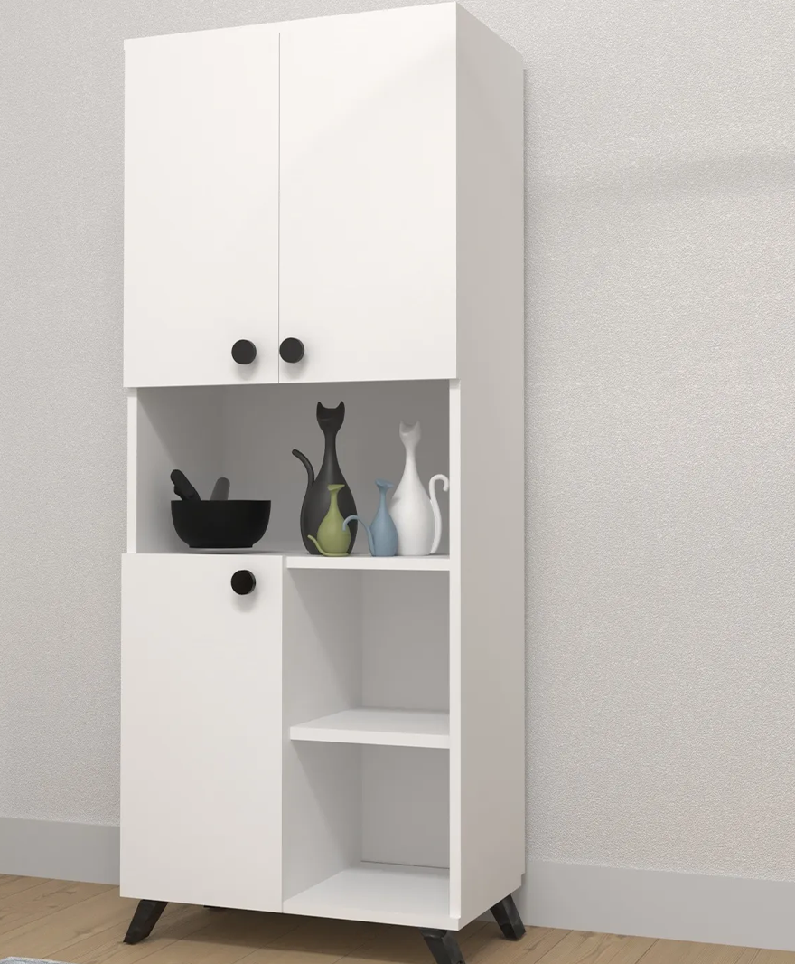 Beyaz 3 Kapaklı Mutfak Dolabı resmi