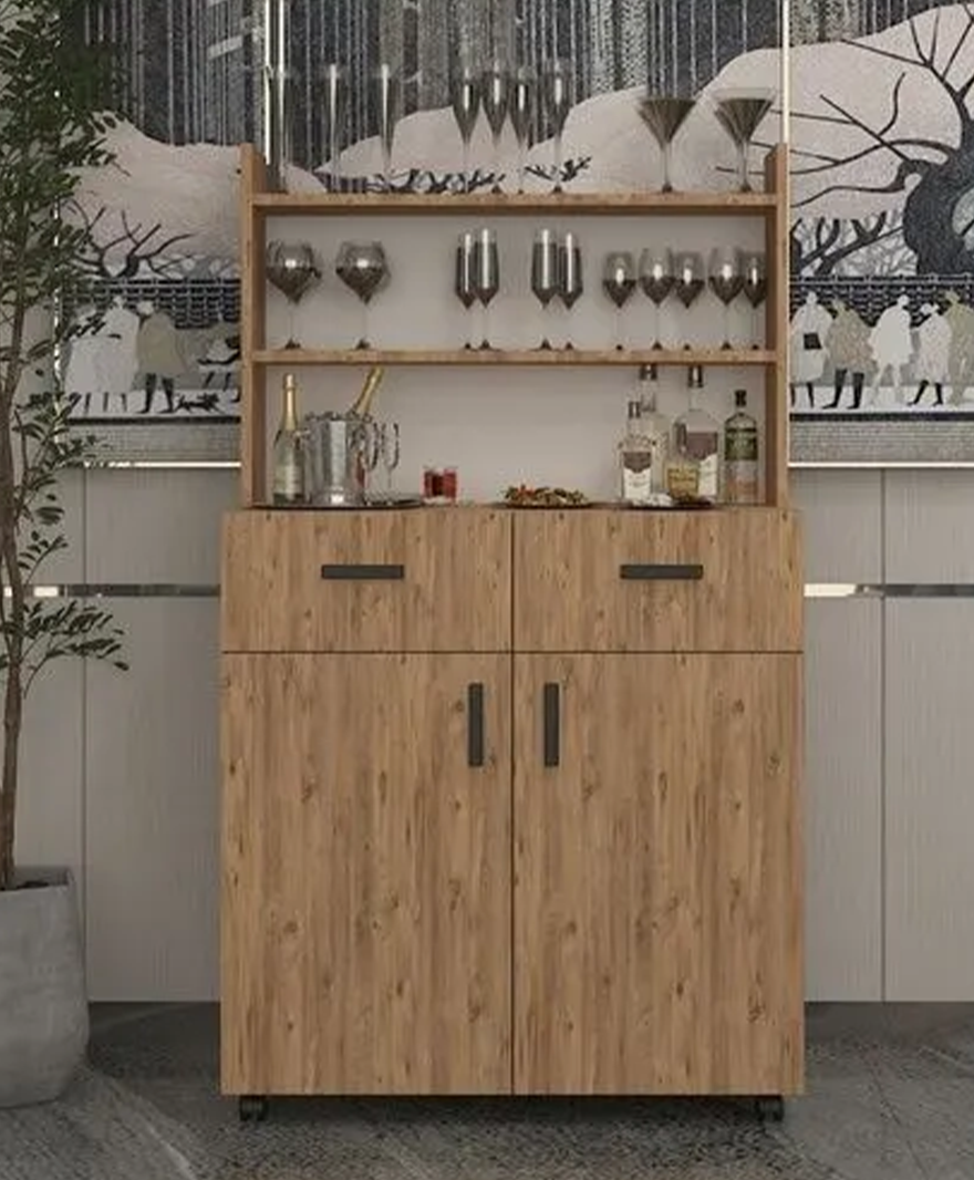 Ahşap Otel & Restaurant &Cafe Dekoratif Servant resmi