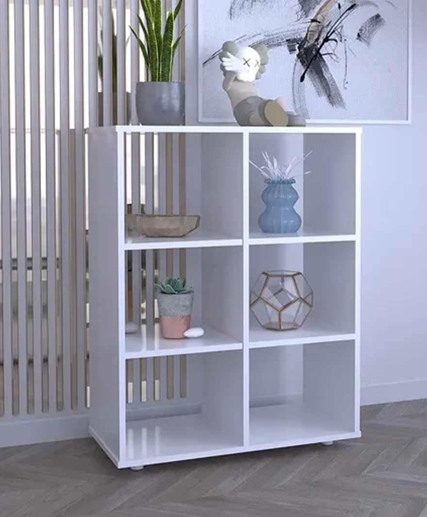 Modern Beyaz Kitaplık resmi