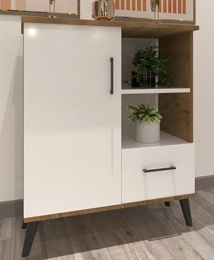 Lüx Raflı Düşer Kapak Mutfak Dolabı resmi