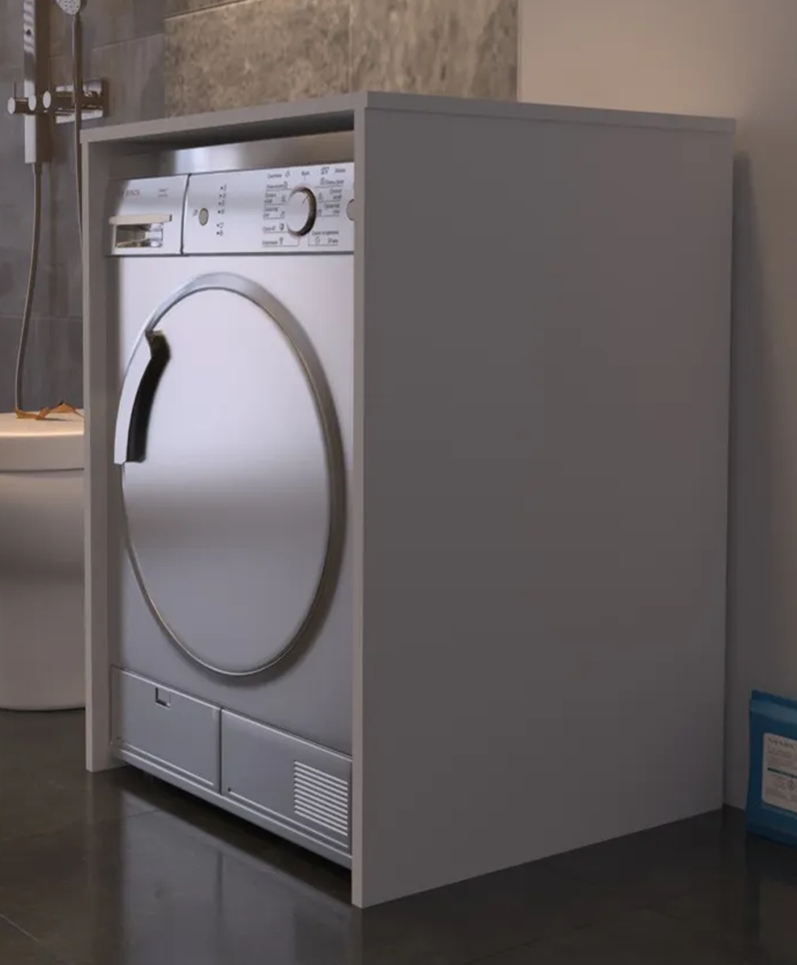 Beyaz Çamaşır Kurutma Makinası Dolabı resmi