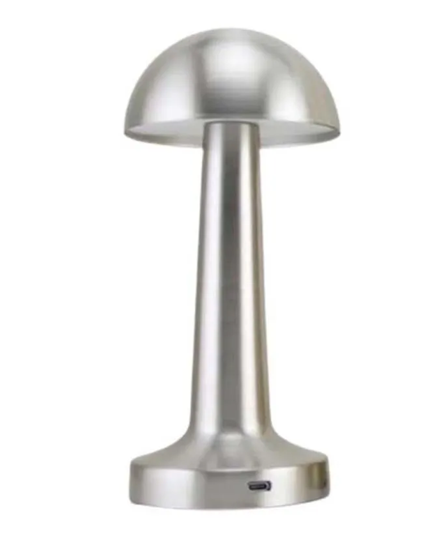 Dekoratif Şarjlı Led Masa Lambası Gümüş FL-8082 resmi
