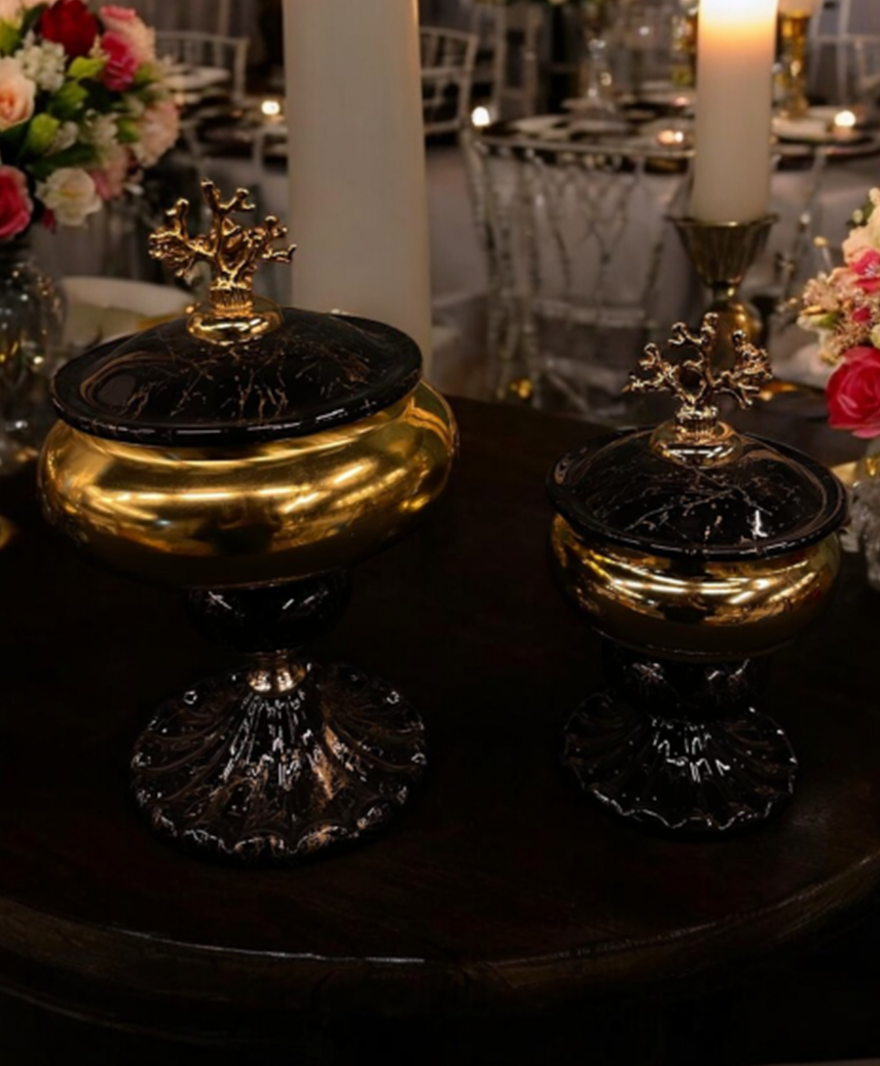 Mermer desenli şekerlik resmi