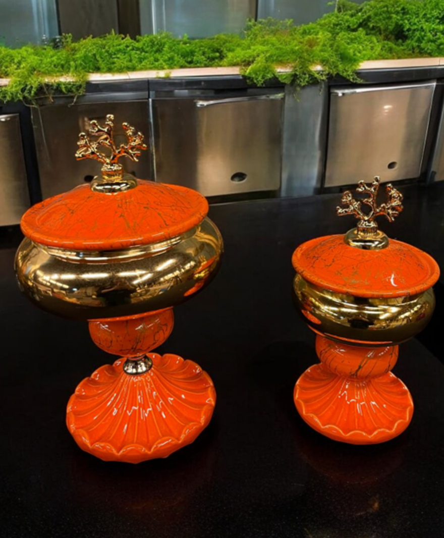 Mermer desenli şekerlik resmi