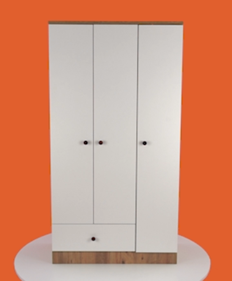 Tek Askılıklı 3 Kapaklı Gardırop resmi