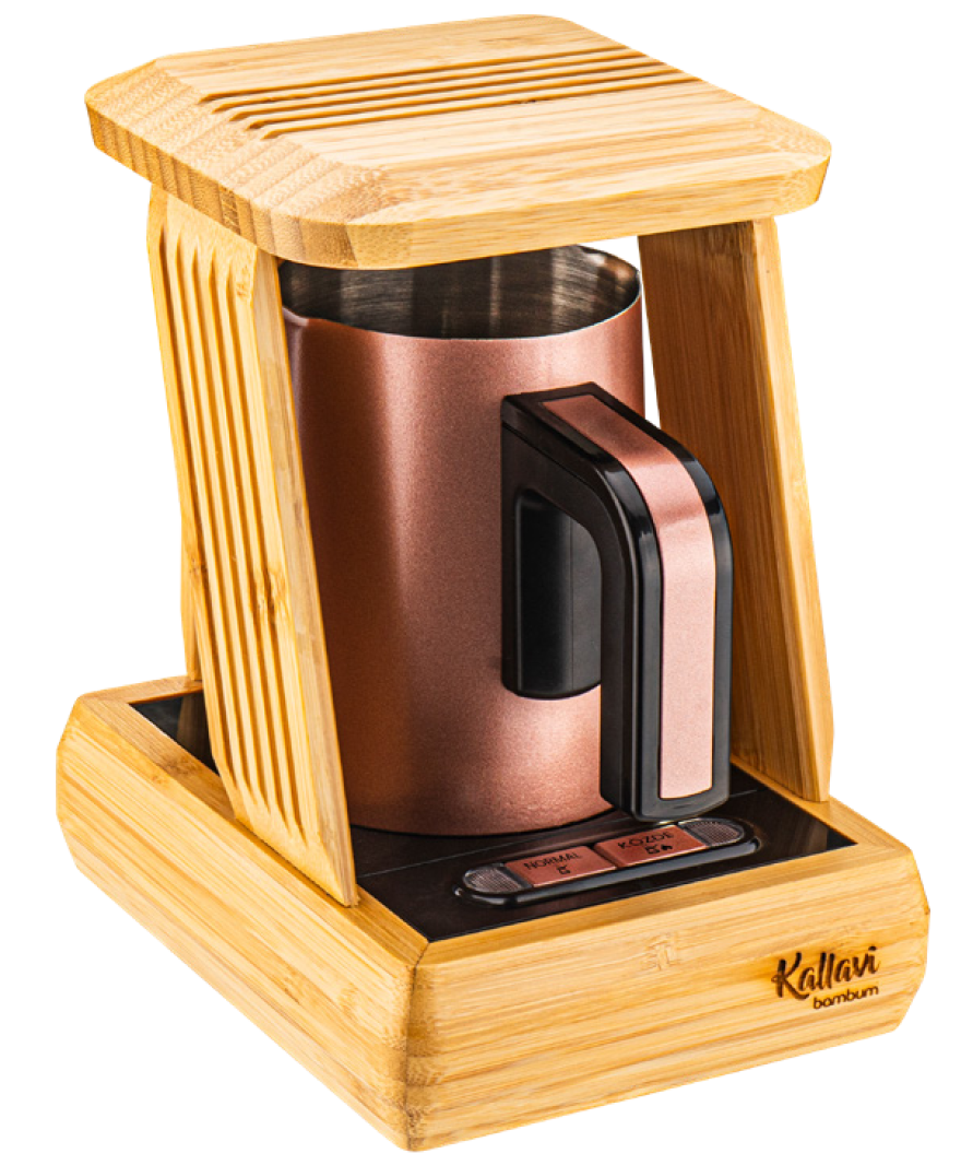 Kallavi Türk Kahve Makinesi Bronz resmi