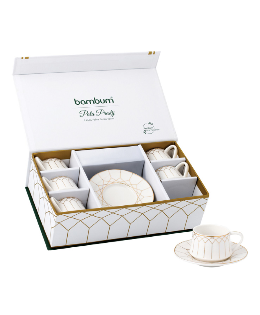 Pata Prestij 6 Kişilik Kahve Fincan Takımı resmi