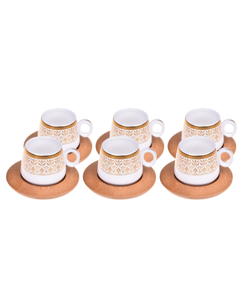 Ottoman 2 Kişilik Kahve Fincan Takımı Altın Desenli resmi