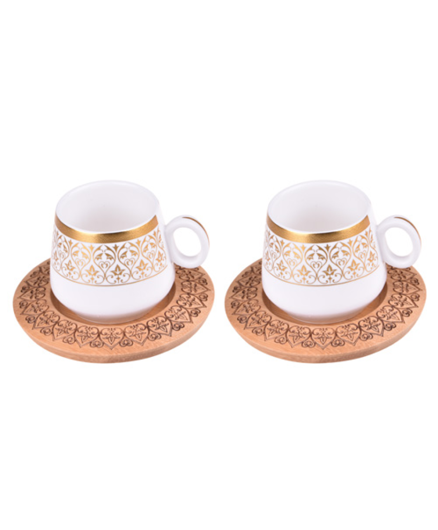 Ottoman 2 Kişilik Kahve Fincan Takımı Desen Altlıklı resmi