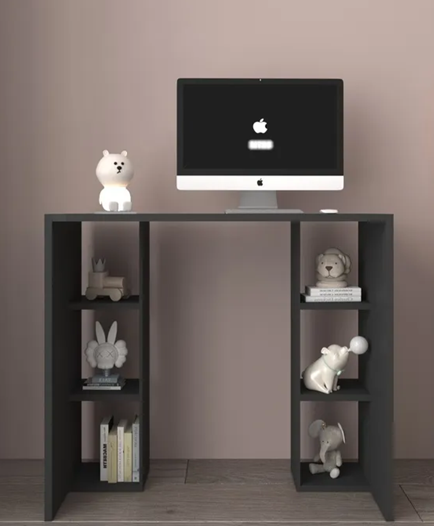 Çift Raflı Dekoratif Kullanışlı Çalışma Masası resmi