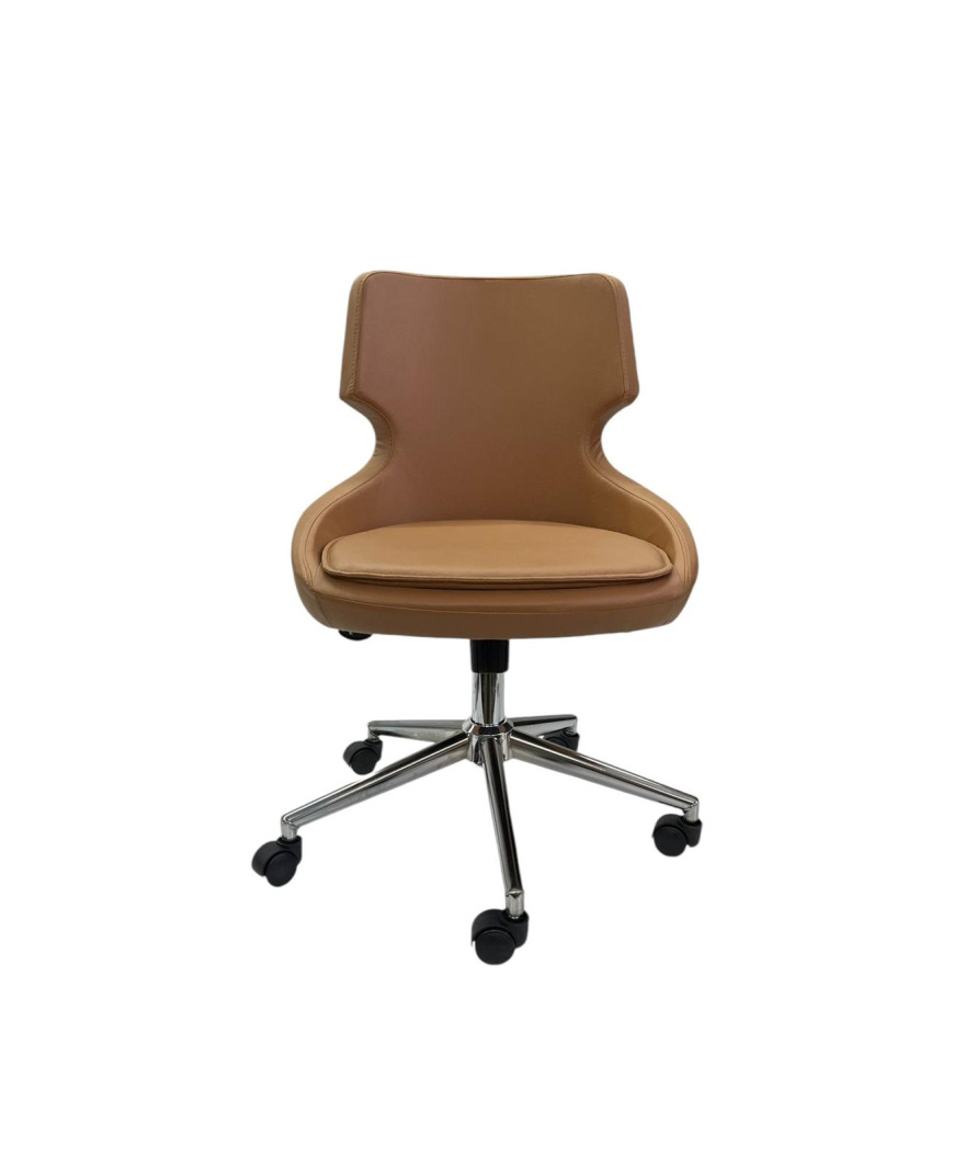 Kahverengi Deri Ofis Sandalyesi resmi